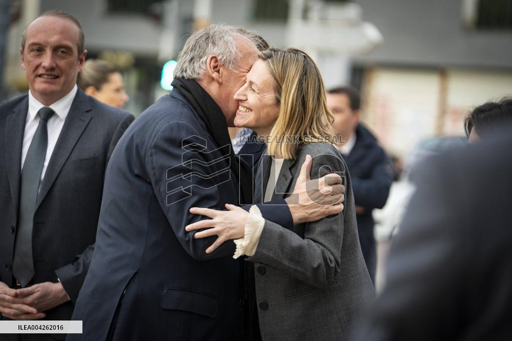 Francois Bayrou travels to Nanterre - Paris