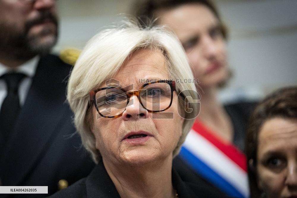 Francois Bayrou travels to Nanterre - Paris