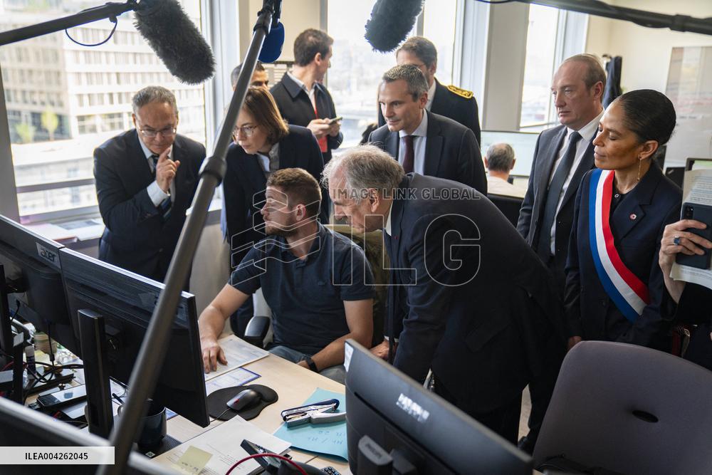 Francois Bayrou travels to Nanterre - Paris