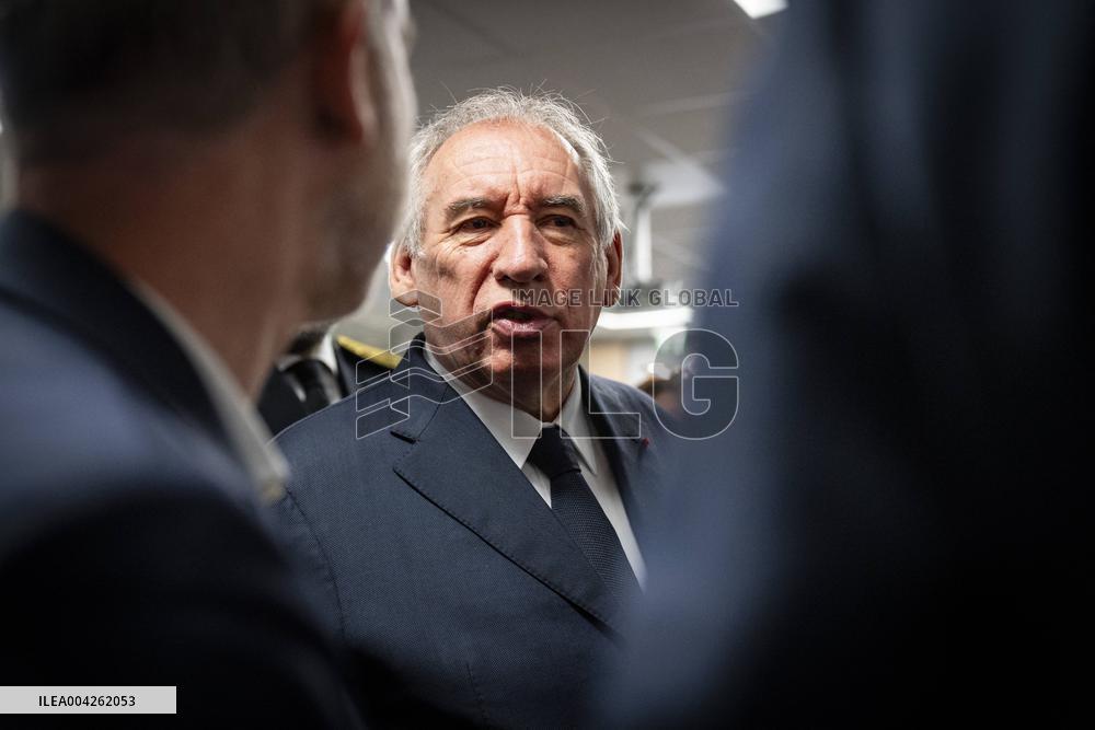 Francois Bayrou travels to Nanterre - Paris