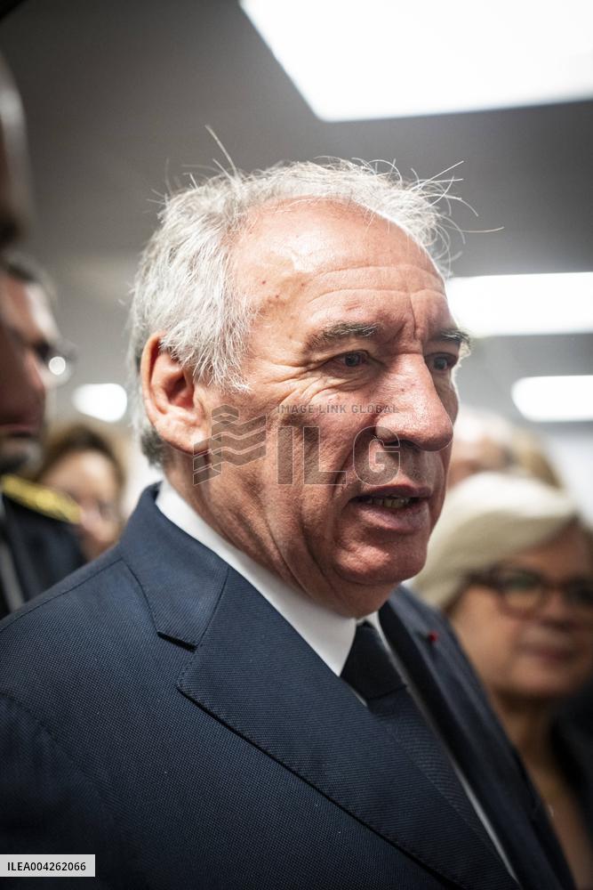 Francois Bayrou travels to Nanterre - Paris
