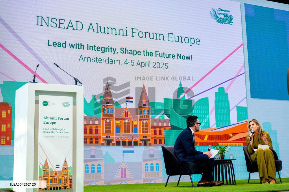Queen Maxima At INSEAD Alumni Forum Europe - Amsterdam