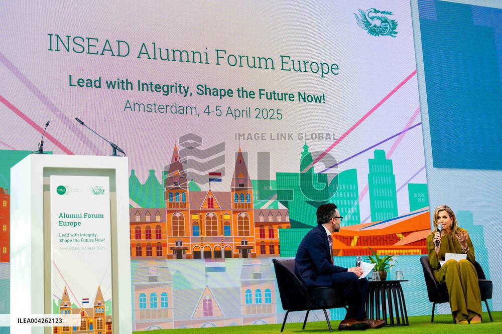 Queen Maxima At INSEAD Alumni Forum Europe - Amsterdam