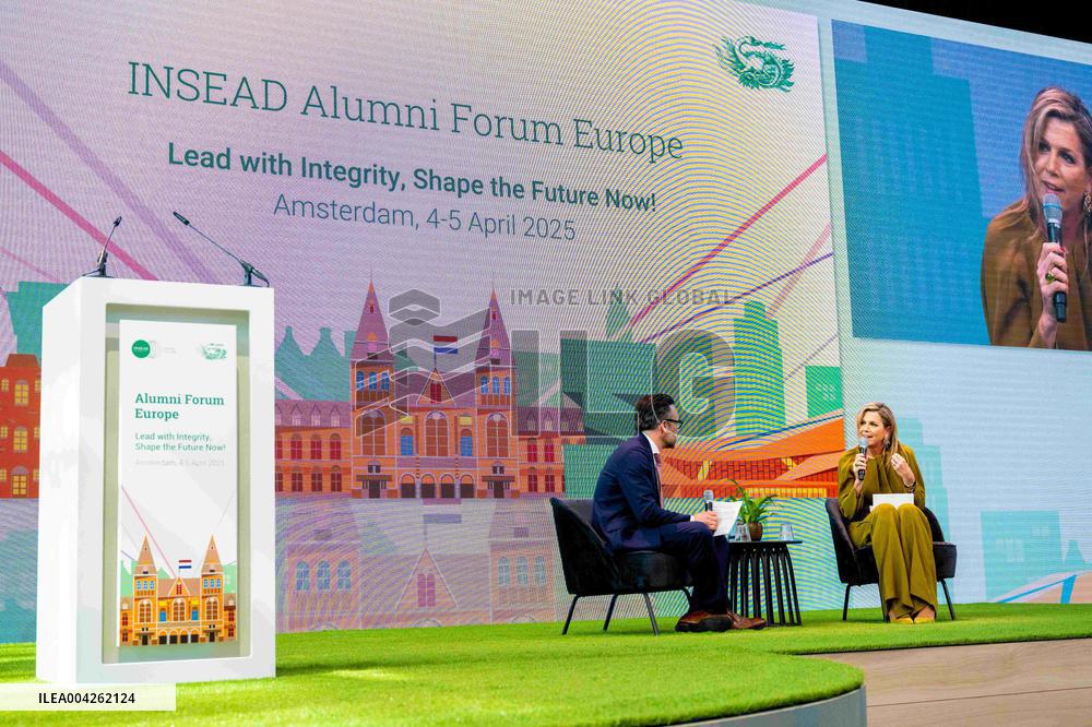 Queen Maxima At INSEAD Alumni Forum Europe - Amsterdam