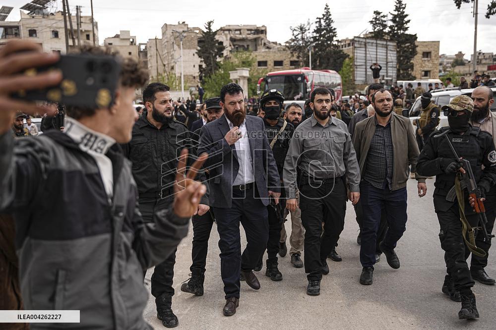 Syrian Government Forces Freed from SDF Prisons Welcomed - Aleppo