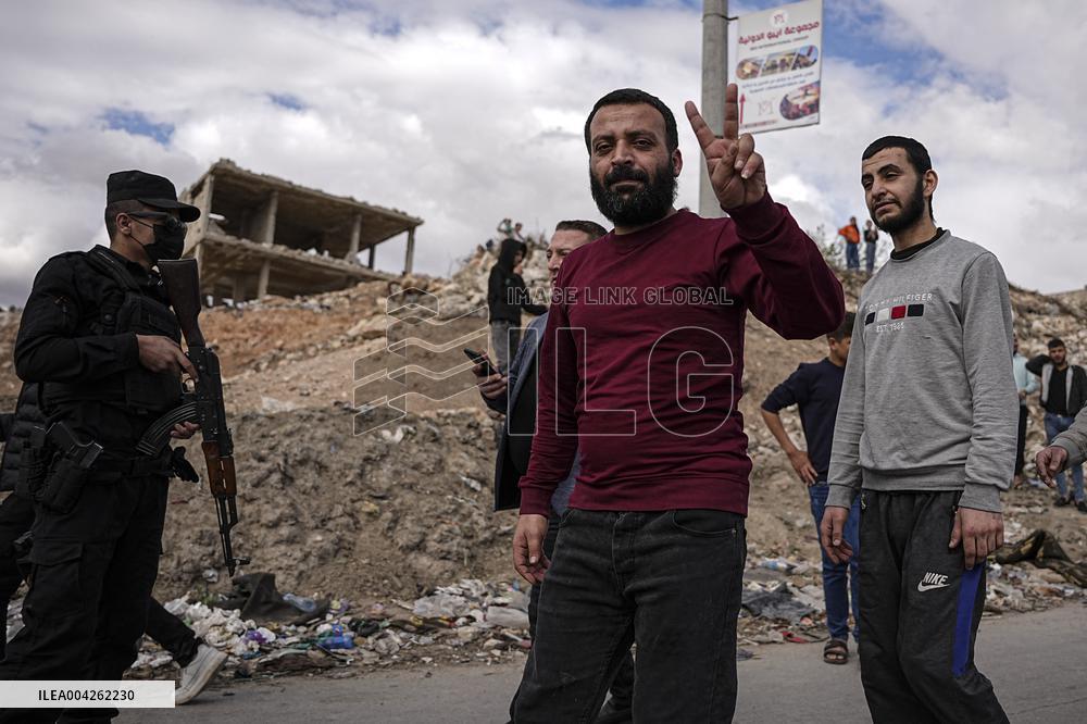 Syrian Government Forces Freed from SDF Prisons Welcomed - Aleppo