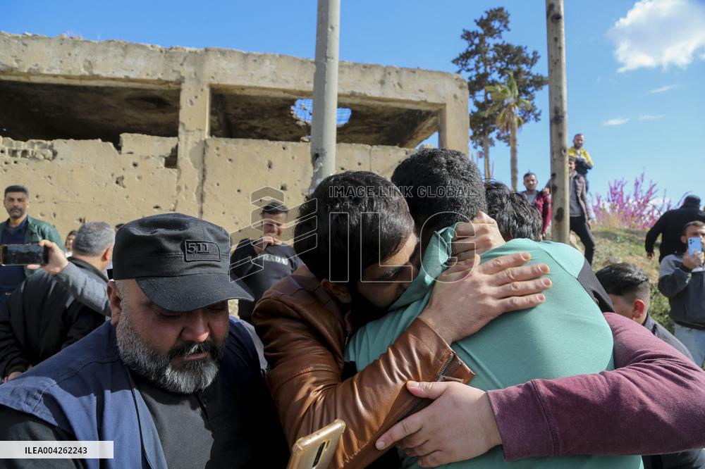 Syrian Government Forces Freed from SDF Prisons Welcomed - Aleppo
