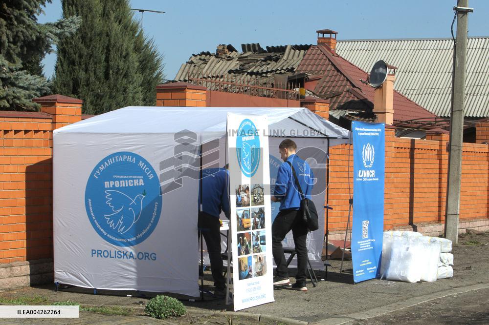 Aftermath of overnight Russian drone strike on Dnipro