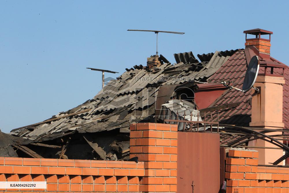 Aftermath of overnight Russian drone strike on Dnipro