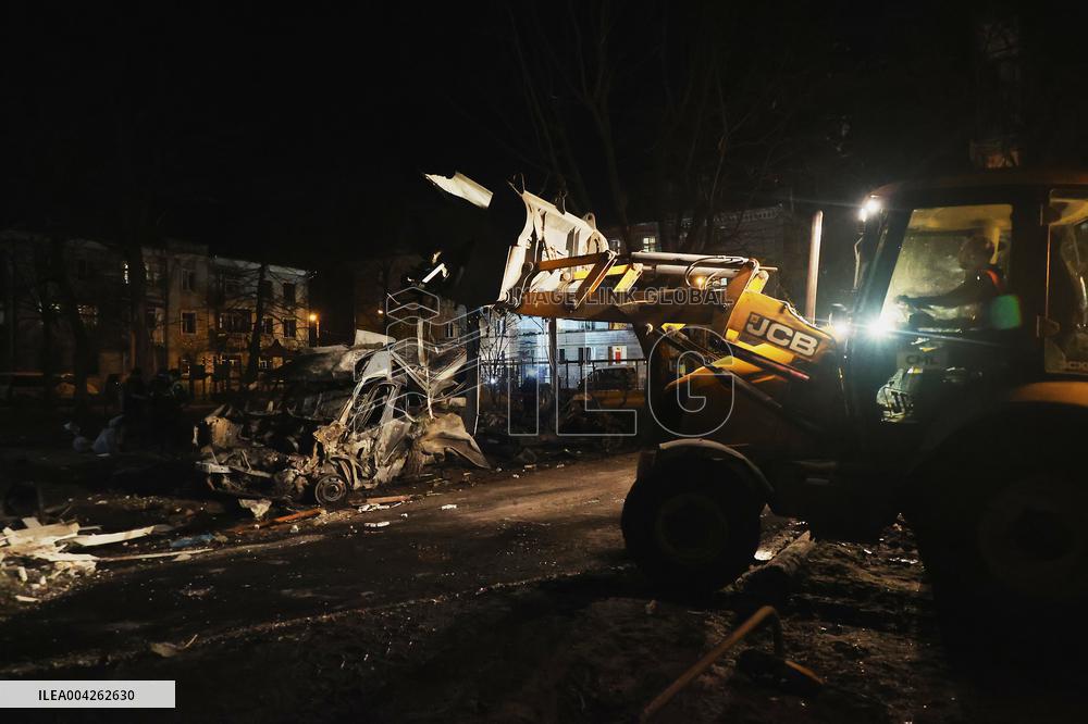 Russian drone strike on Kharkiv