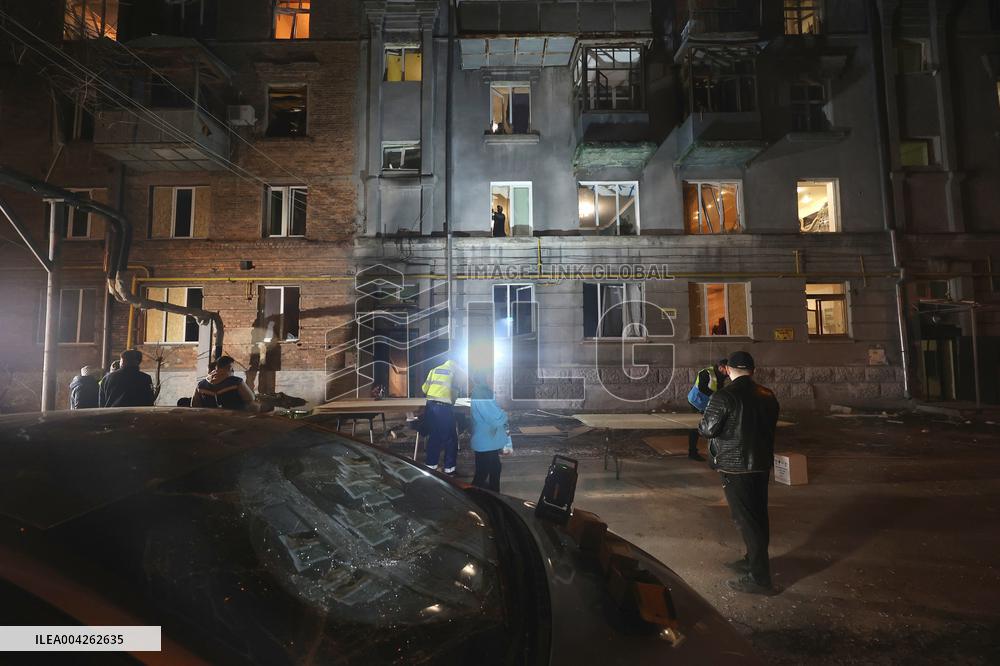 Russian drone strike on Kharkiv