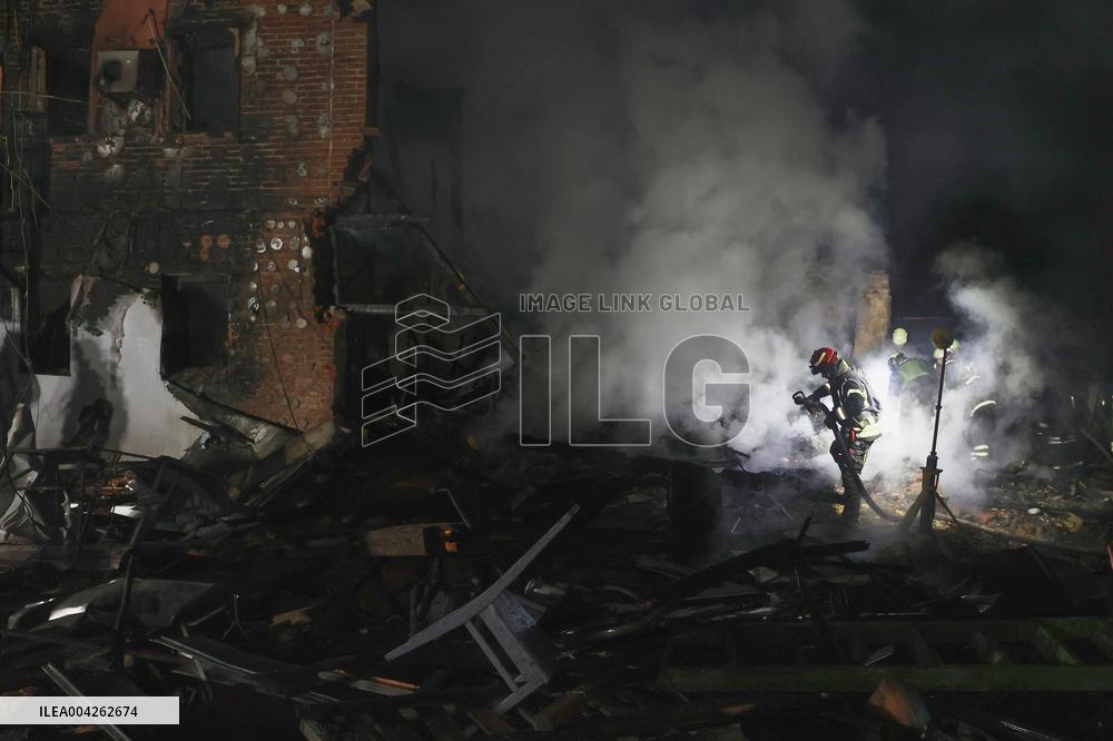 Russian drone strike on Kharkiv