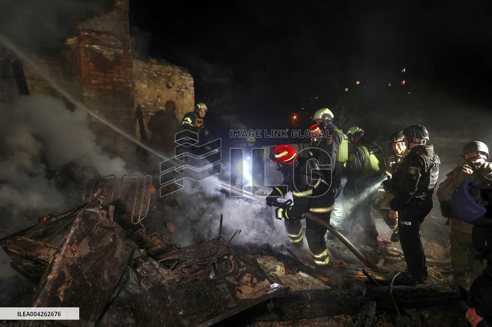 Russian drone strike on Kharkiv