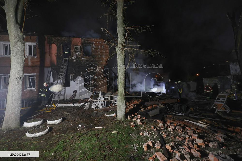 Russian drone strike on Kharkiv