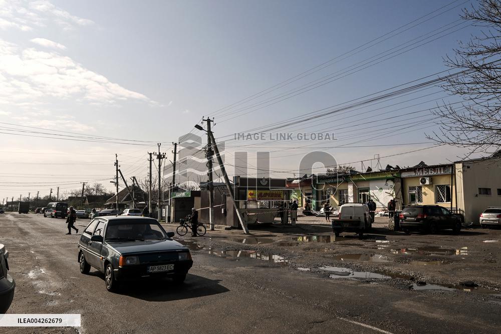 Consequences of Russian drone attack in Kushuhum