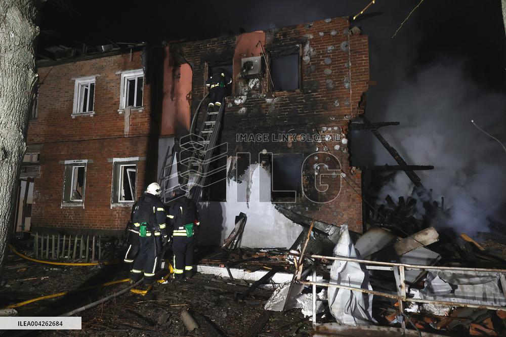 Russian drone strike on Kharkiv