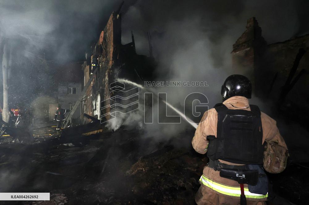 Russian drone strike on Kharkiv
