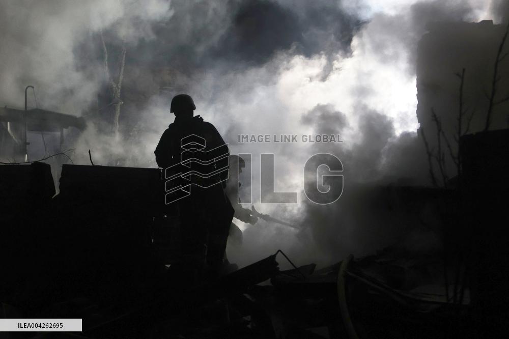 Russian drone strike on Kharkiv