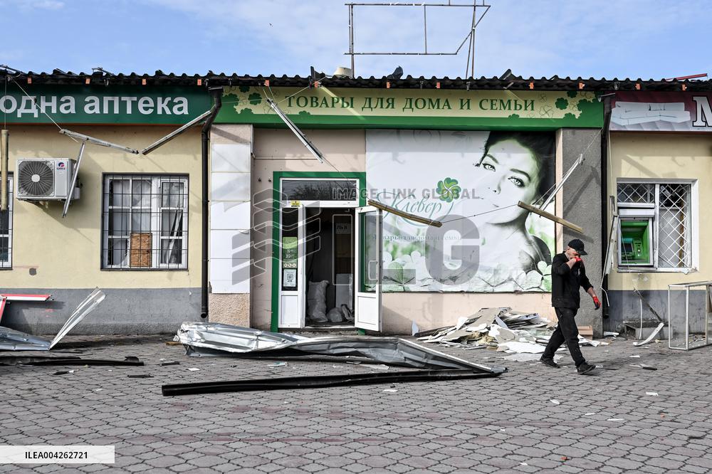 Consequences of Russian drone attack in Kushuhum