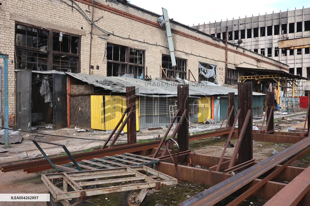 Russian attack destroys Kharkiv enterprise