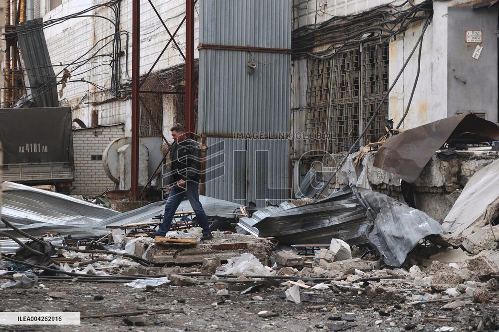 Russian attack destroys Kharkiv enterprise