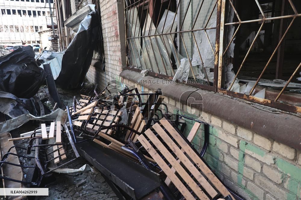 Russian attack destroys Kharkiv enterprise