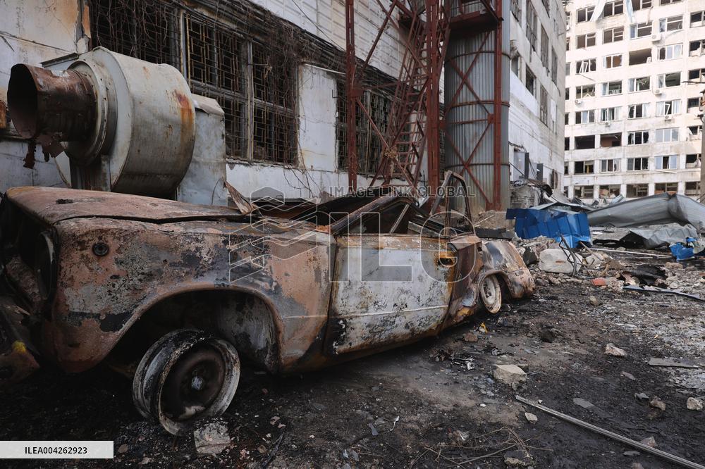 Russian attack destroys Kharkiv enterprise