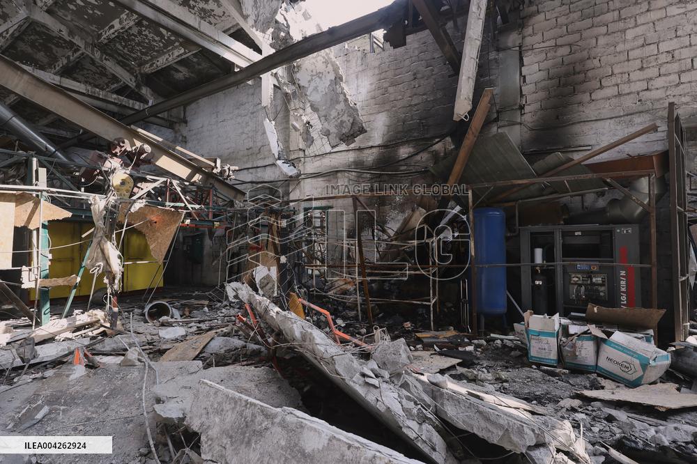 Russian attack destroys Kharkiv enterprise