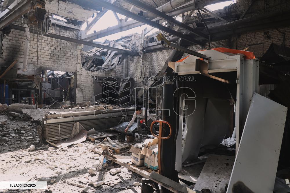 Russian attack destroys Kharkiv enterprise