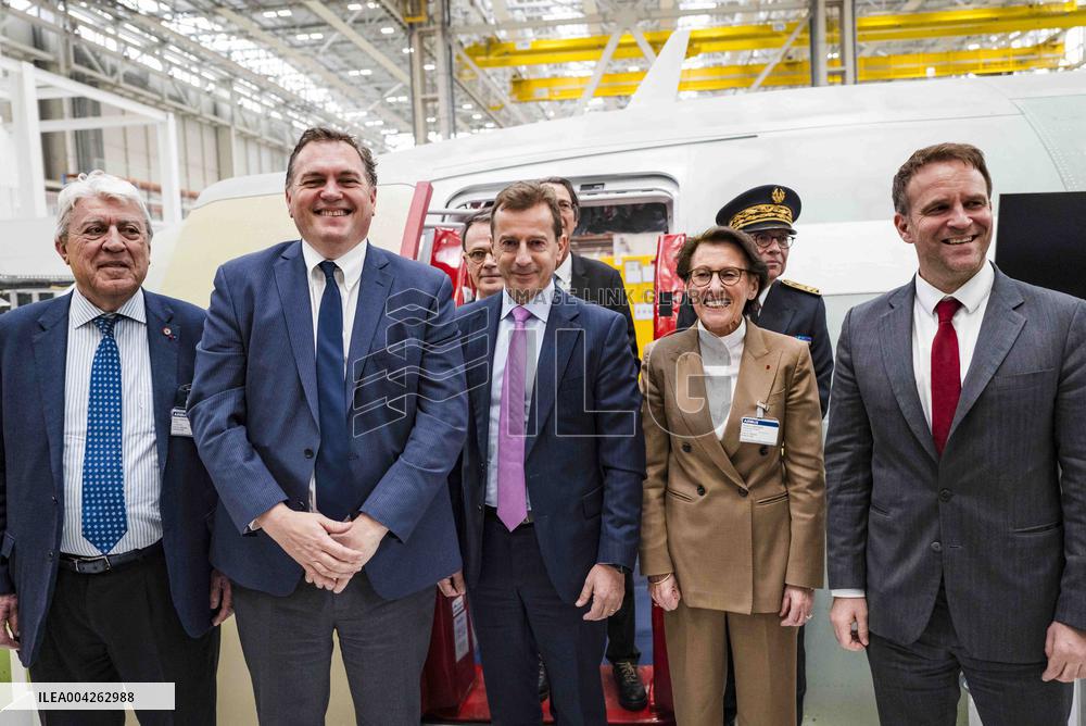 Marc Ferracci And Philippe Tabarot Visit Airbus Site - France
