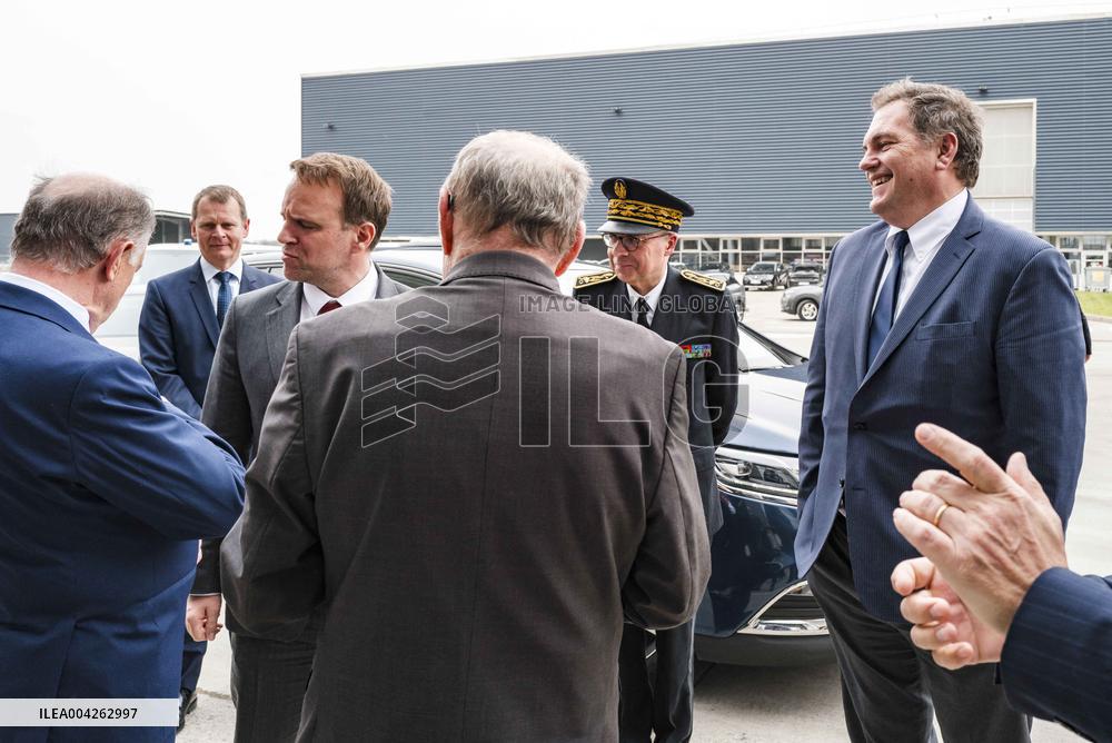 Marc Ferracci And Philippe Tabarot Visit Airbus Site - France