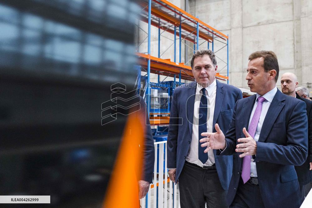 Marc Ferracci And Philippe Tabarot Visit Airbus Site - France