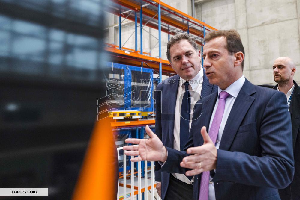 Marc Ferracci And Philippe Tabarot Visit Airbus Site - France
