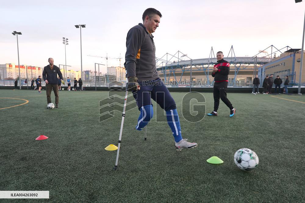 Amputee football team in Kharkiv