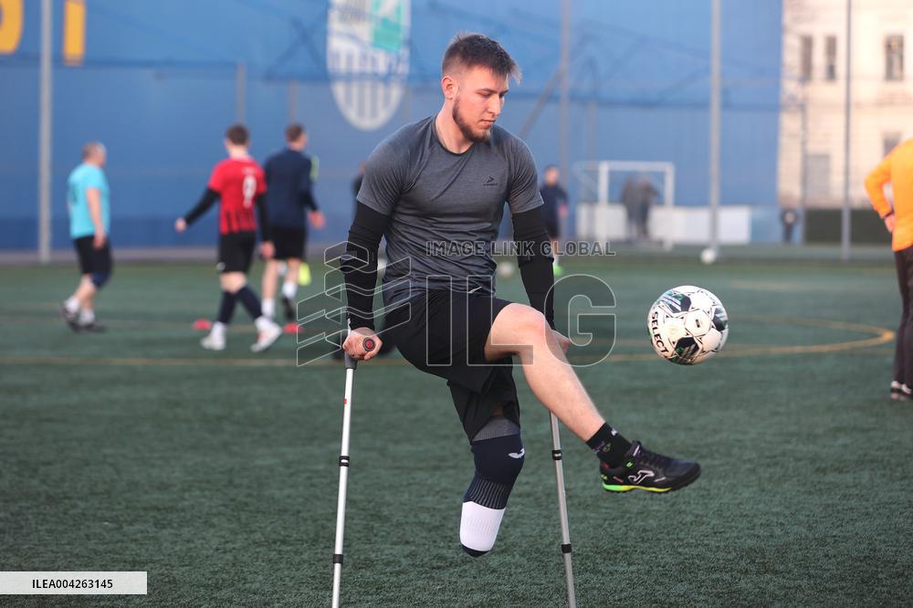 Amputee football team in Kharkiv