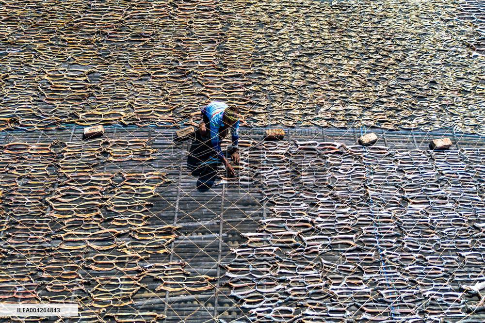 Fishermen During The Dried Fish Process - Bangladesh