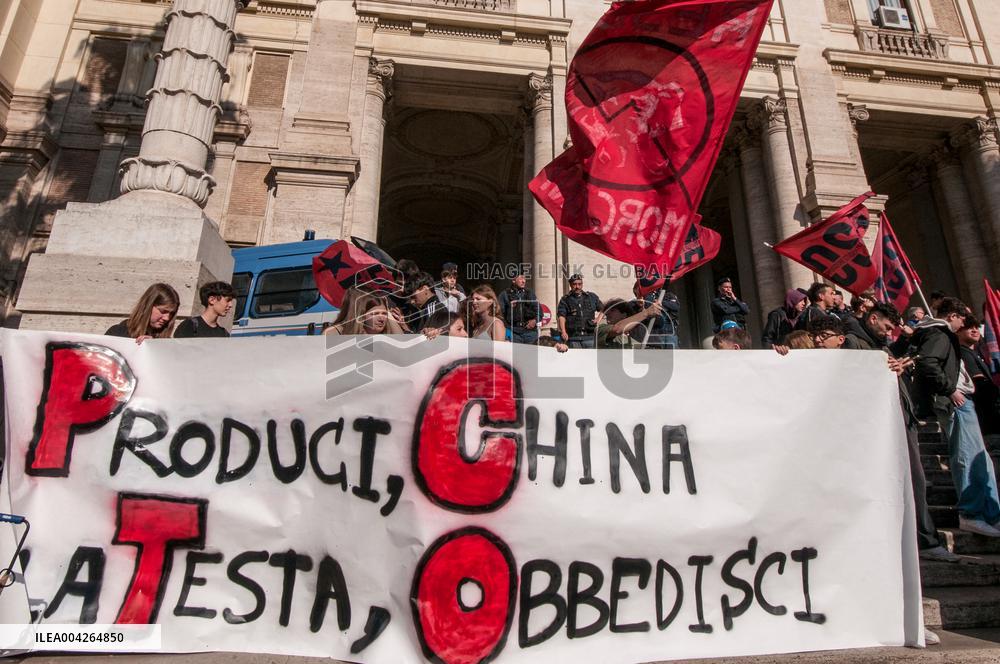 Rome Student Protest