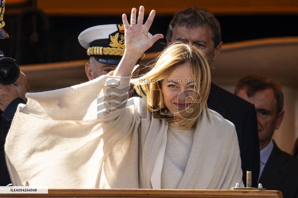 Meloni Welcomes Amerigo Vespucci in Ortona - Italy