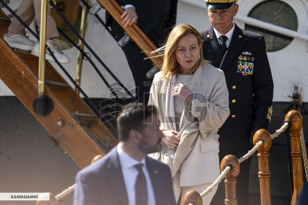 Meloni Welcomes Amerigo Vespucci in Ortona - Italy