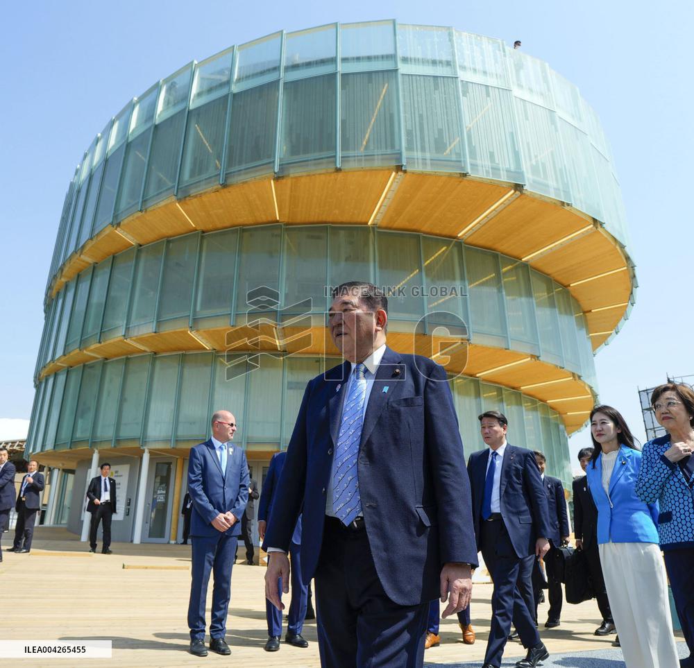 Japan PM Ishiba visits Osaka Expo