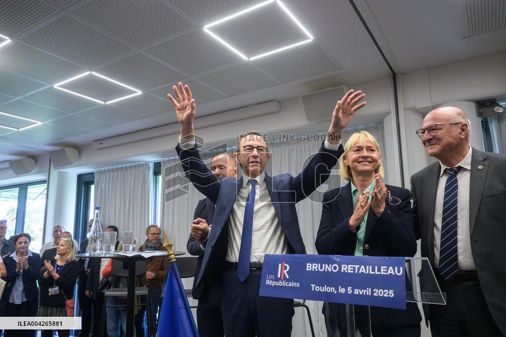 Bruno Retailleau Meeting LR Party Presidential Campaign in Toulon