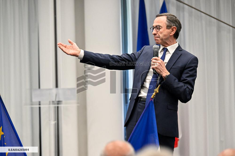 Bruno Retailleau Meeting LR Party Presidential Campaign in Toulon