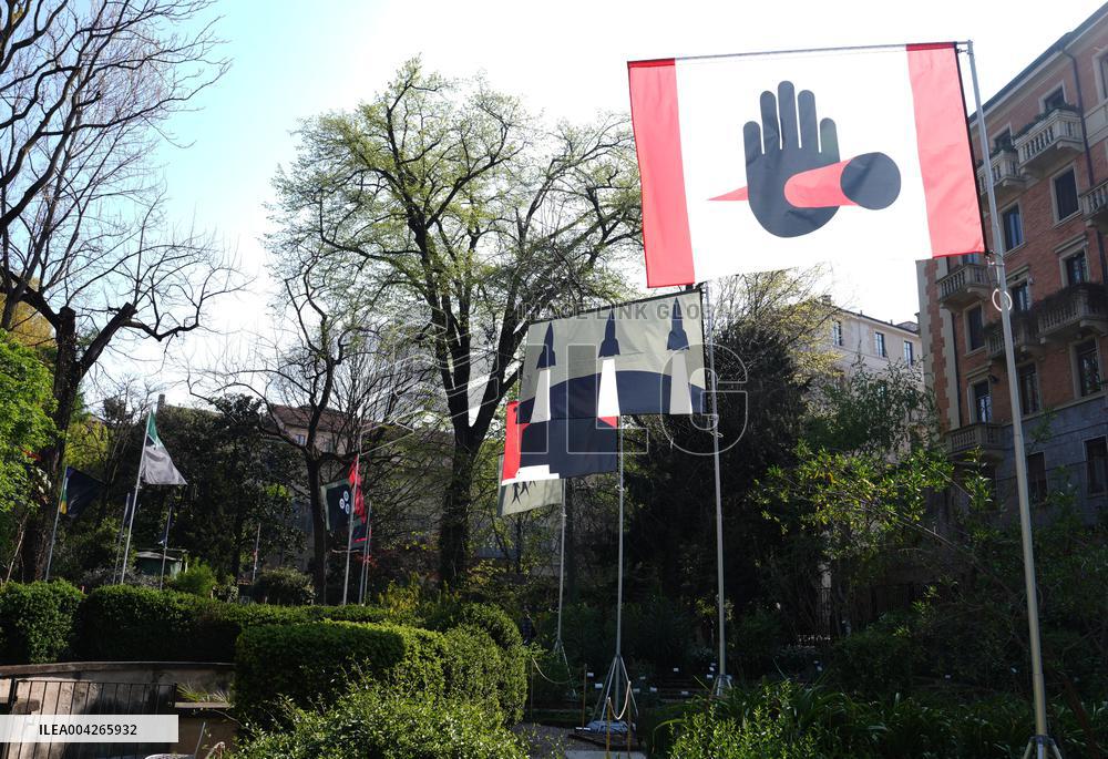 Philippe Starcks War Flags Installation for Fuori Salone - Milan
