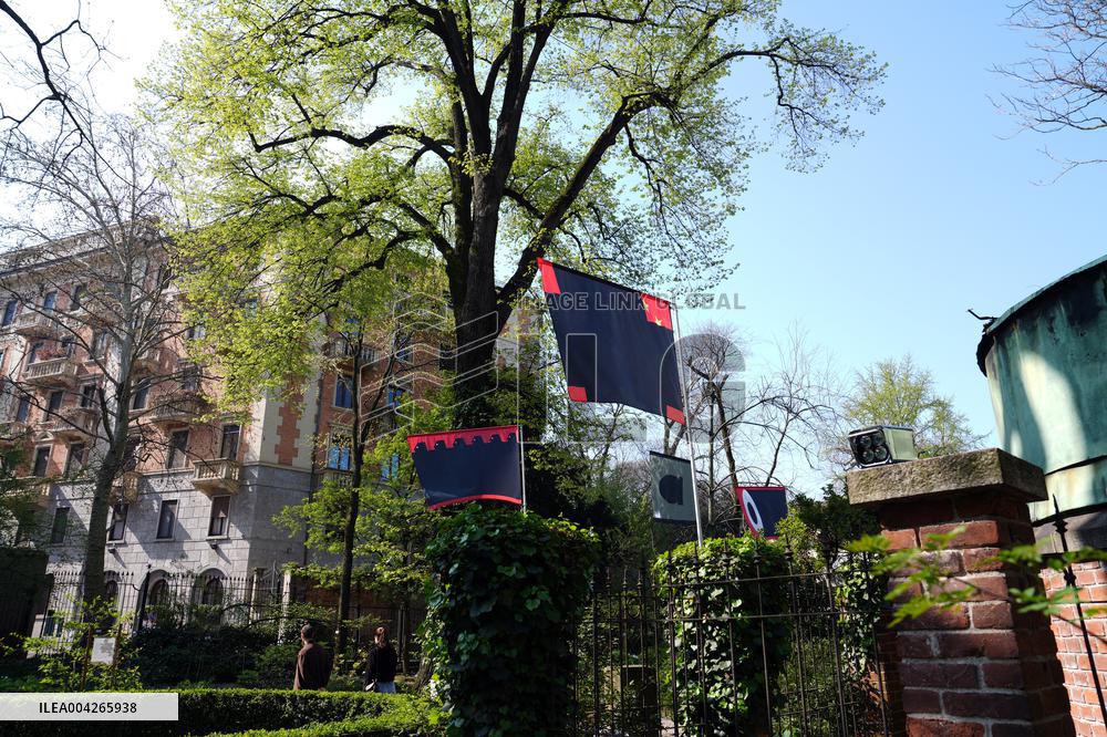 Philippe Starcks War Flags Installation for Fuori Salone - Milan