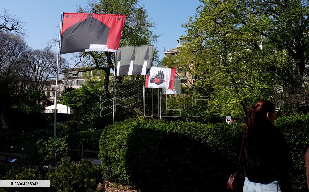 Philippe Starcks War Flags Installation for Fuori Salone - Milan