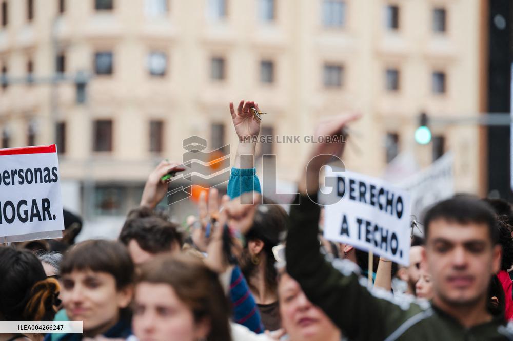 Demonstration For The Right To Decent Housing - Madrid