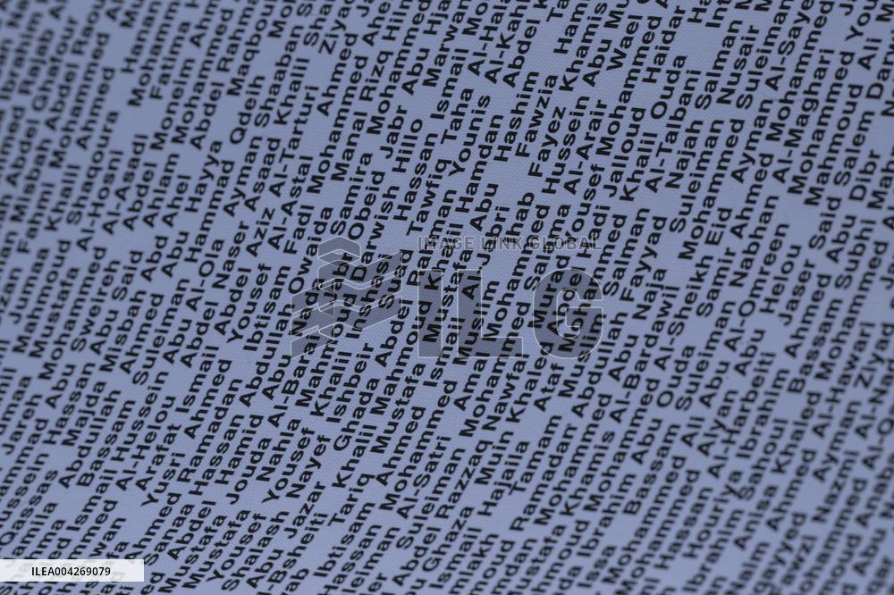 Pro-Palestinian protestors march from the National Gallery to ICE Headquarters in Washington, DC, on Saturday April 5, 2025. Thi