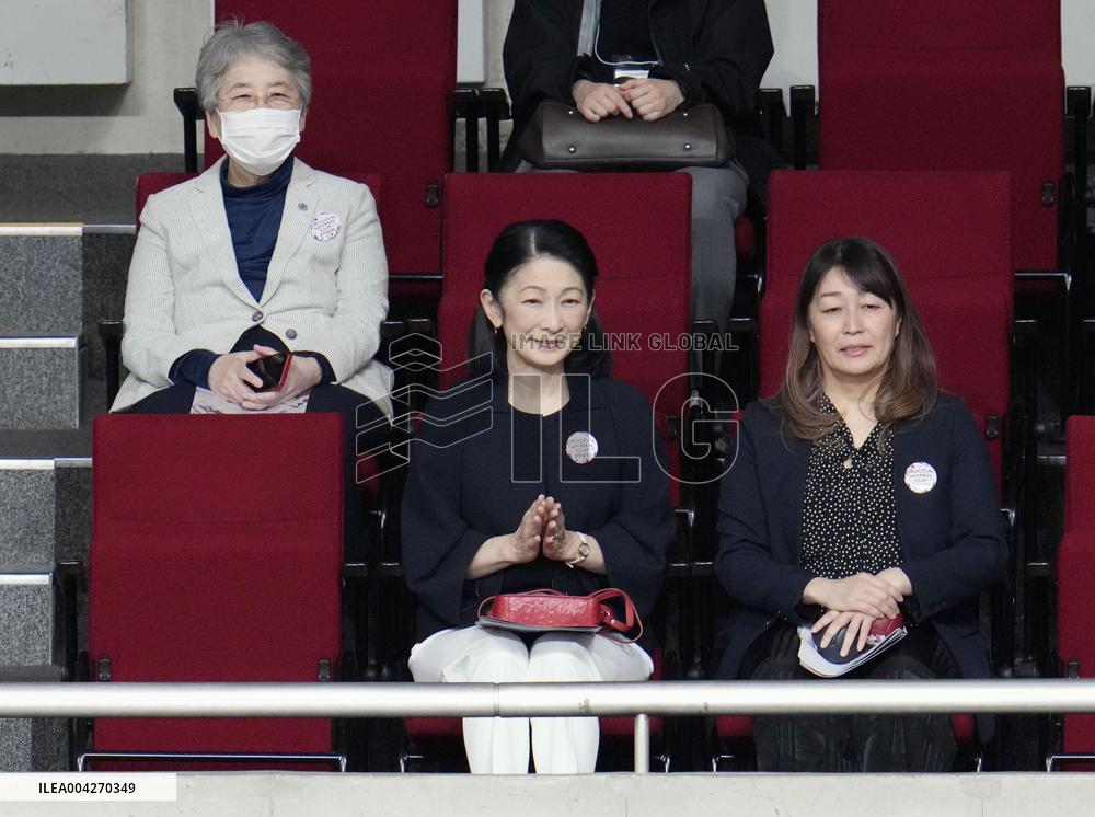 Crown Princess Kiko watches boccia match