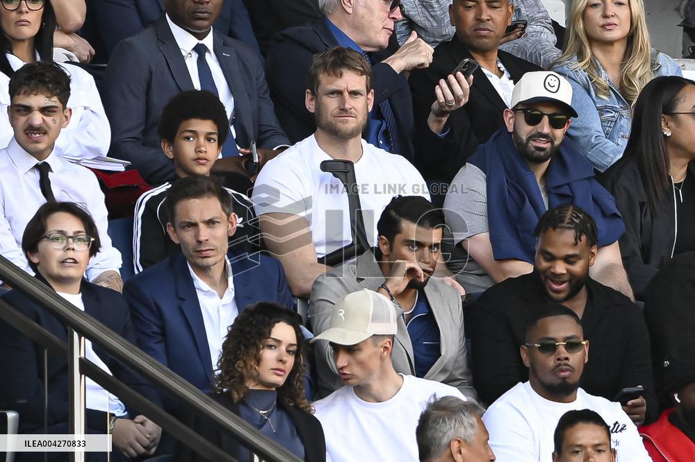 Celebrities at Ligue 1 McDonalds - Paris Saint-Germain v Angers SCO