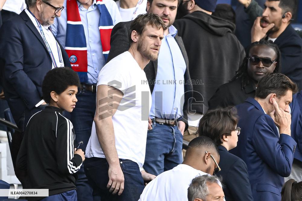 Celebrities at Ligue 1 McDonalds - Paris Saint-Germain v Angers SCO